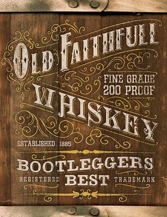 Μεταλλική πινακίδα Old Faithful Whiskey