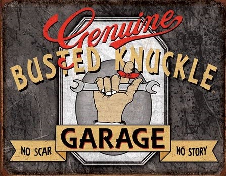 Metallikyltti Genuine Busted Knuckle