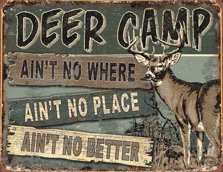 Metallikyltti JQ - Deer Camp