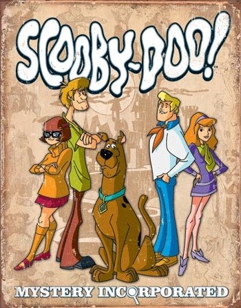 Μεταλλική πινακίδα Scooby Doo - Gang Retro