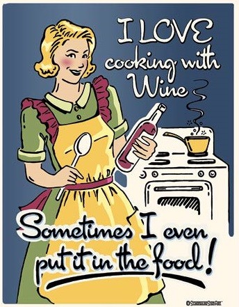 Metallikyltti Cooking with Wine