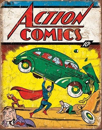 Metallikyltti Action Comics No1 - Cover