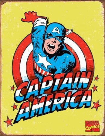Μεταλλική πινακίδα Captain America - Retro