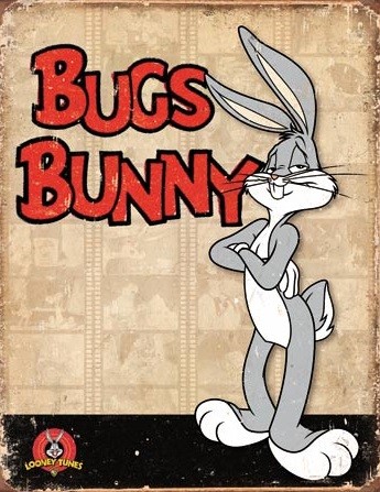 Metallikyltti Bugs Bunny - Retro Panels
