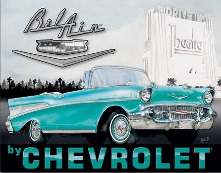 Μεταλλική πινακίδα 1957 Chevy Bel Air