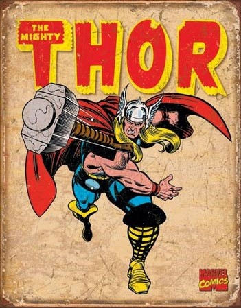 Metallikyltti Thor - Retro