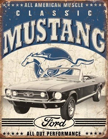 Μεταλλική πινακίδα Classic Mustang