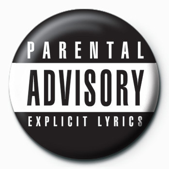 Button, badge Parental Advisory | Tips for original gifts