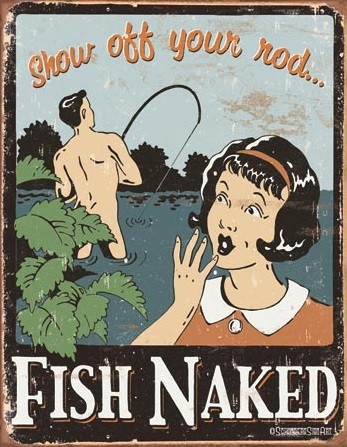 Μεταλλική πινακίδα Schonberg - Fish Naked