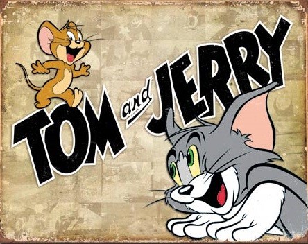 Metallikyltti Tom & Jerry - Retro Panels