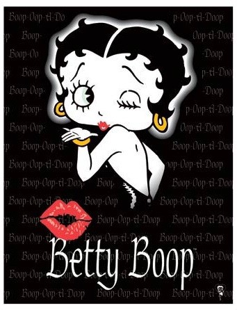 Μεταλλική πινακίδα Betty Boop - Kiss