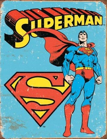 Metallikyltti Superman - Retro