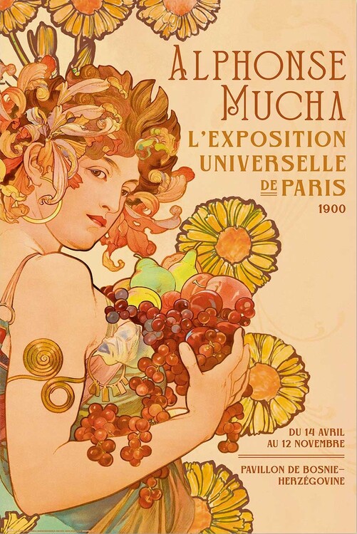 Плакат Alphonse Mucha - L'Exposition 1900