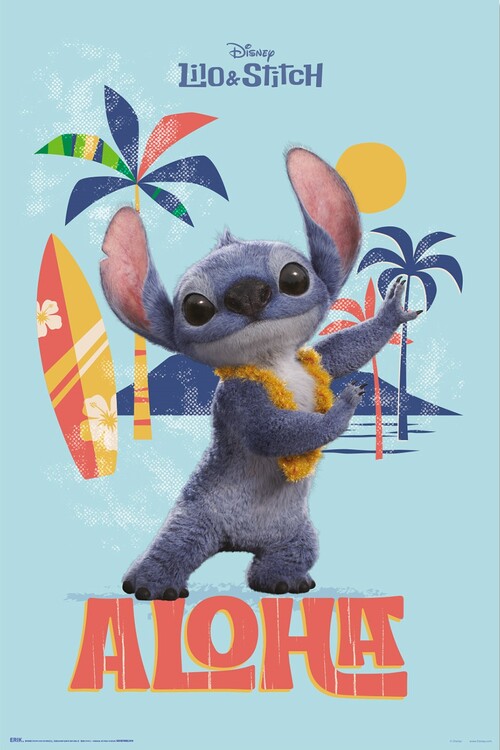 Плакат Lilo & Stitch - Stitch Aloha