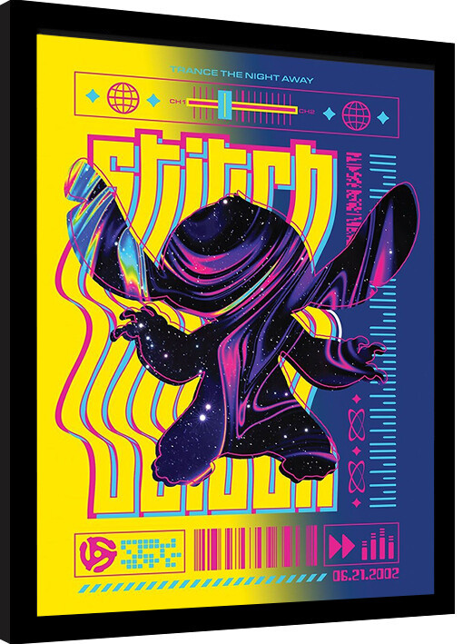 Uokvireni poster Stitch - Techno