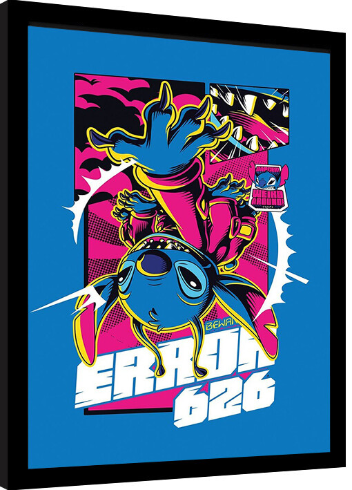 Poster emoldurado Stitch - Error 626