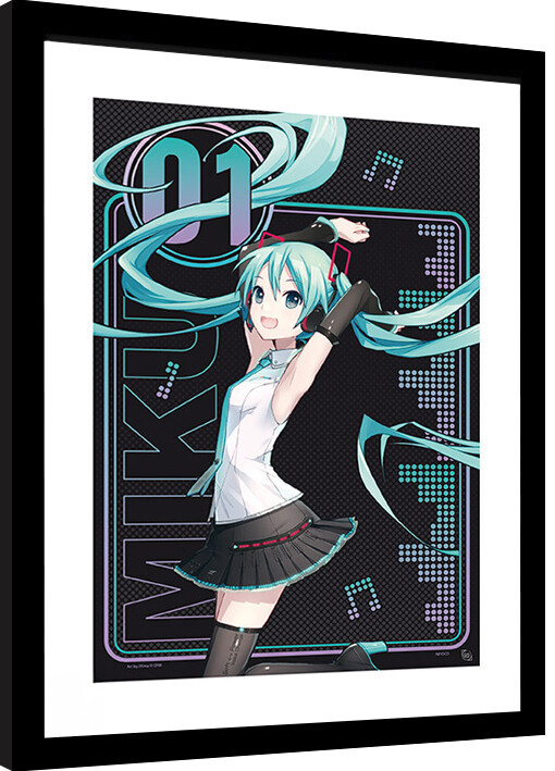 Uokvirjen plakat Hatsune Miku - 01