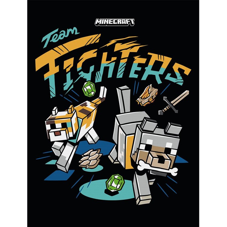Quadro em tela Minecraft - Team Fighters