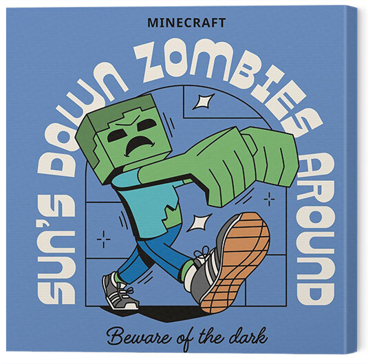 Принти на полотні Minecraft - Zombie