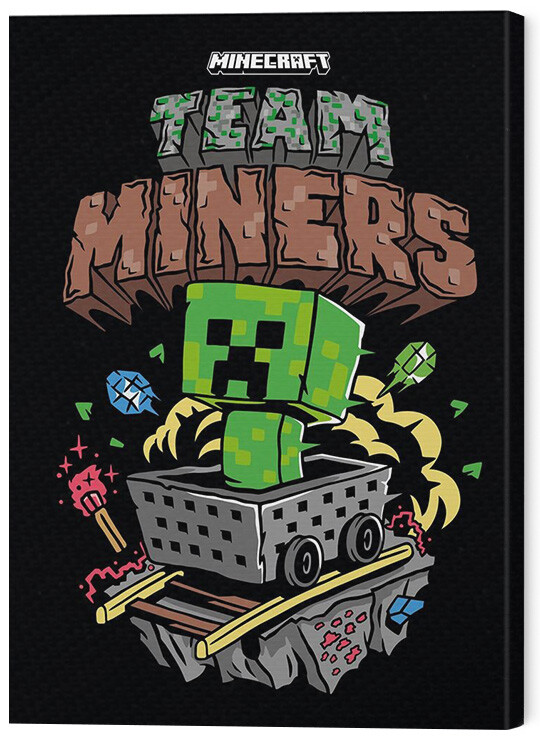 Принти на полотні Minecraft - Team Miners
