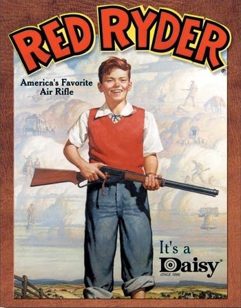 Kovinski znak Daisy red Ryder