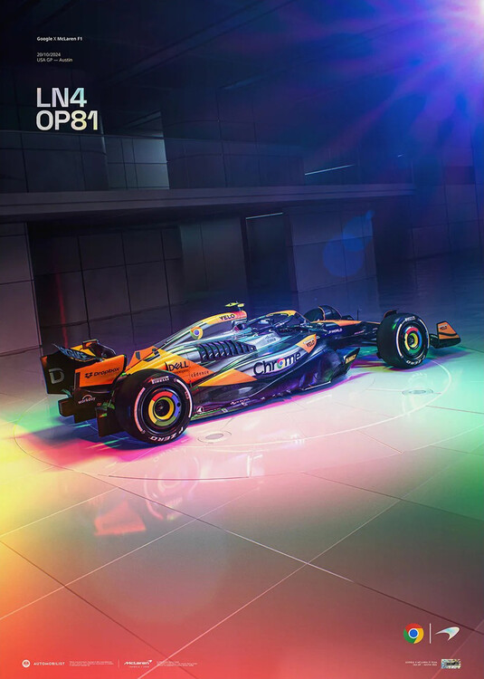 Εκτύπωση τέχνης McLaren Formula 1 Team - Chrome Livery - United States - 2024 - Collector's Edition