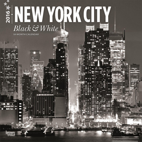 Calendar 2027 New York - Black & White