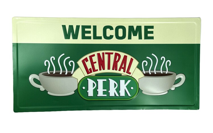 Μεταλλική πινακίδα Friends - Welcome to Central Perk