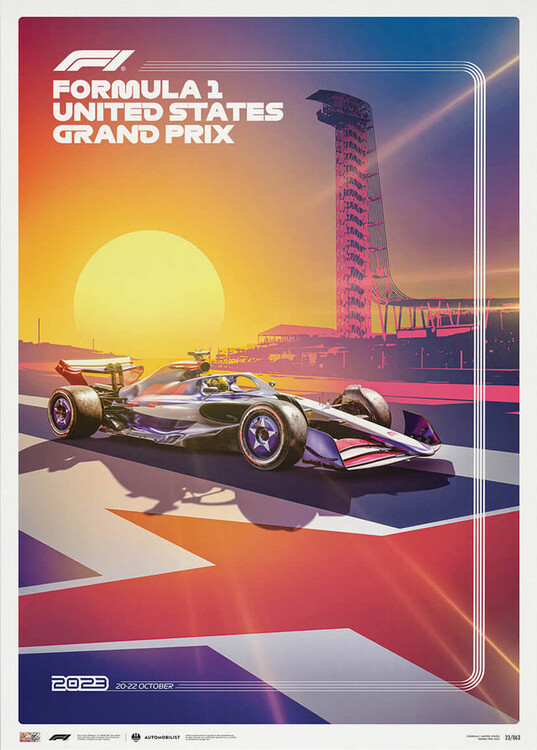 Εκτύπωση τέχνης Formula 1 - Formula 1 United States Grand Prix - 2023