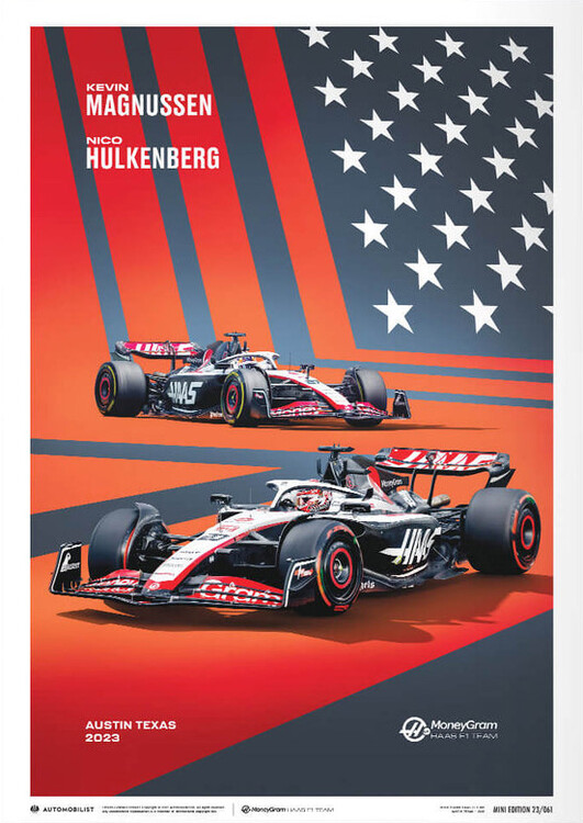 Εκτύπωση τέχνης Moneygram Haas F1 Team - United States Grand Prix - 2023