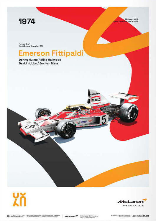 Εκτύπωση τέχνης Mclaren Racing - M23 - 60th Anniversary - 1974
