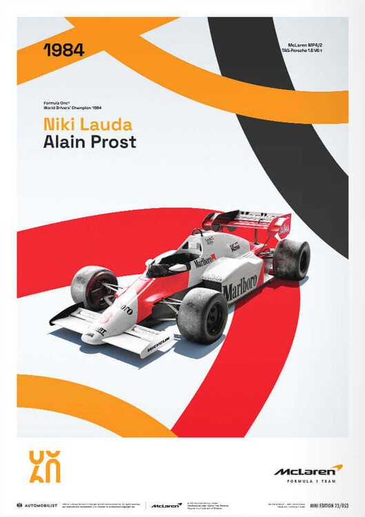 Εκτύπωση τέχνης Mclaren Racing - Mp4/2 - 60th Anniversary - 1984