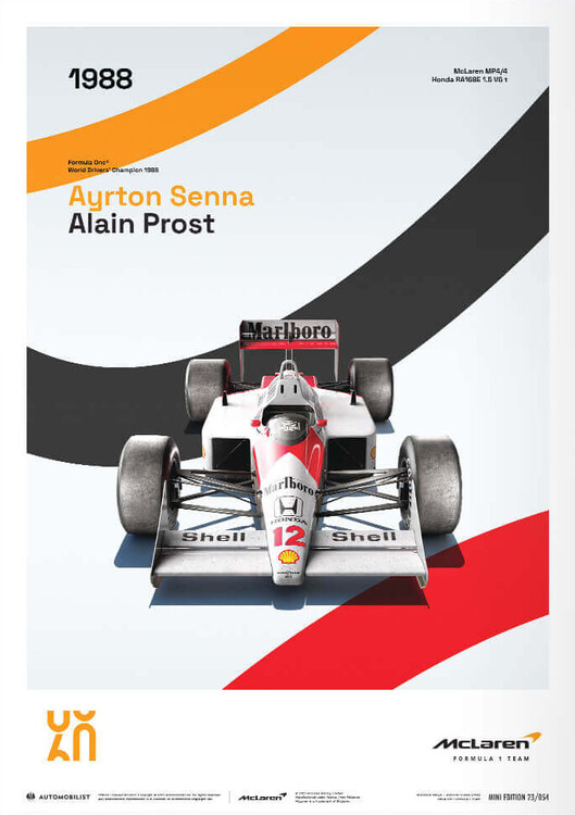 Εκτύπωση τέχνης Mclaren Racing - Mp4/4 - 60th Anniversary - 1988