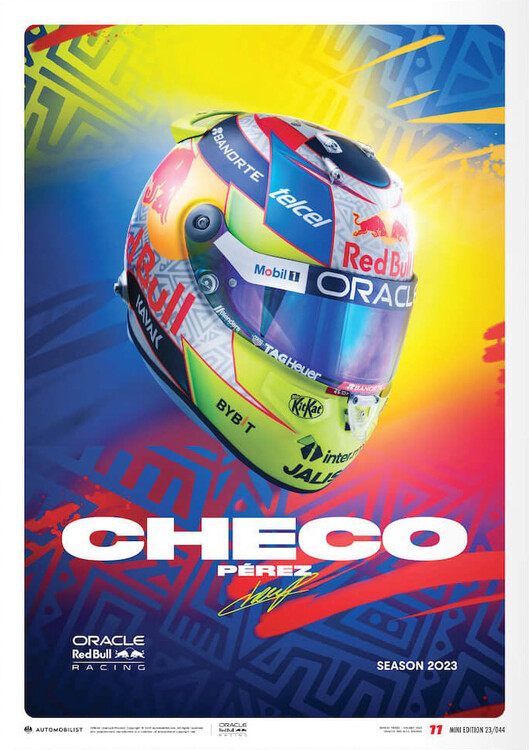 Εκτύπωση τέχνης Oracle Red Bull Racing - Sergio Pérez - Helmet - 2023