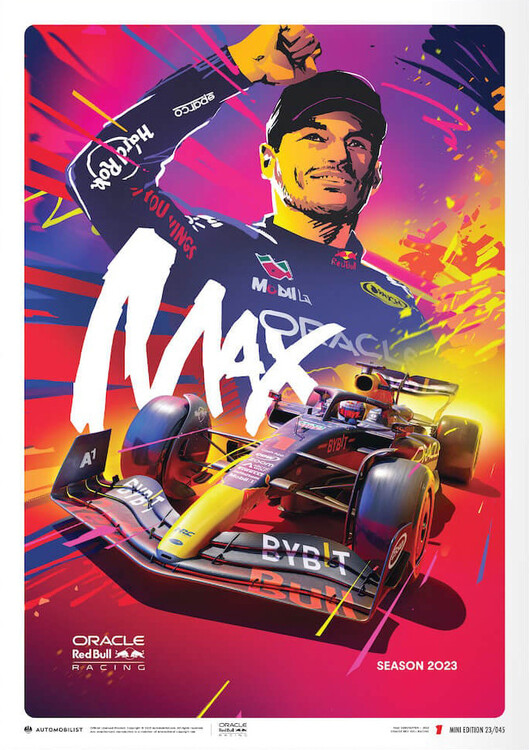 Εκτύπωση τέχνης Oracle Red Bull Racing - Max Verstappen - 2023