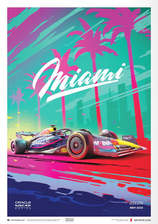 Εκτύπωση τέχνης Oracle Red Bull Racing - Miami - 2023