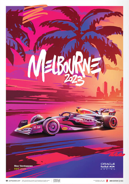 Εκτύπωση τέχνης Oracle Red Bull Racing - Australian Grand Prix 2023