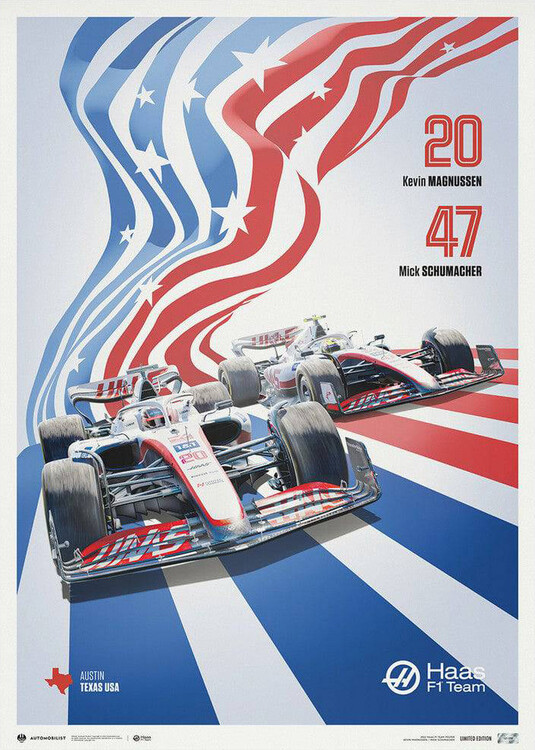 Εκτύπωση τέχνης Haas F1 Team - United States Grand Prix - 2022
