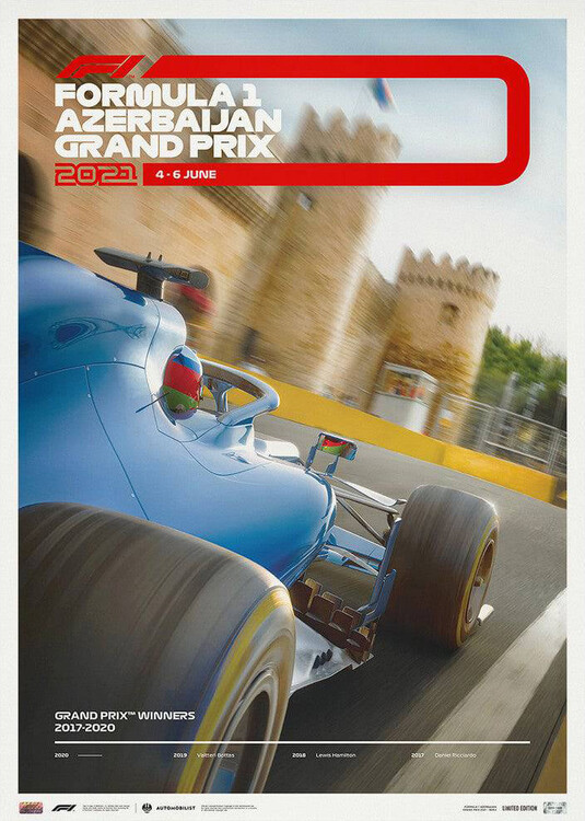 Εκτύπωση τέχνης Formula 1 Azerbaijan Grand Prix 2021 - Limited Edition