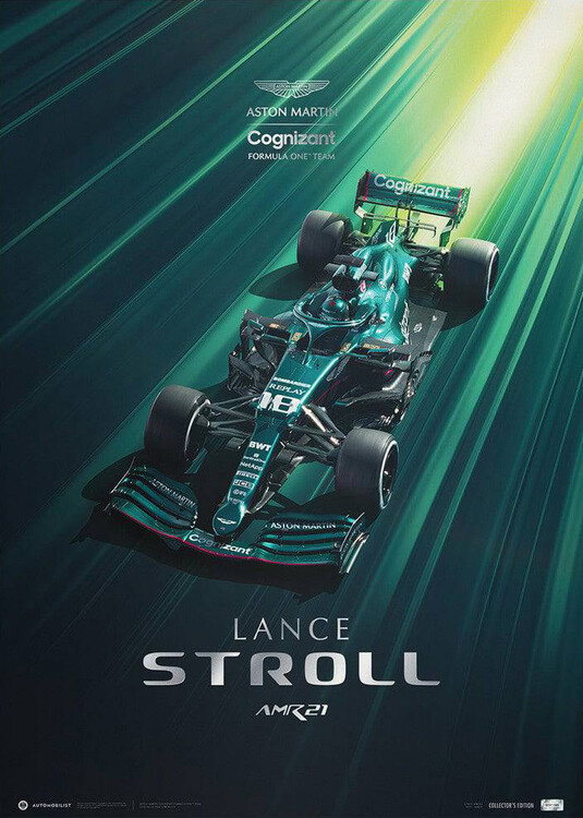Εκτύπωση τέχνης Aston Martin Cognizant Formula One™ Team - Lance Stroll - 2021 - Collector’S Edition