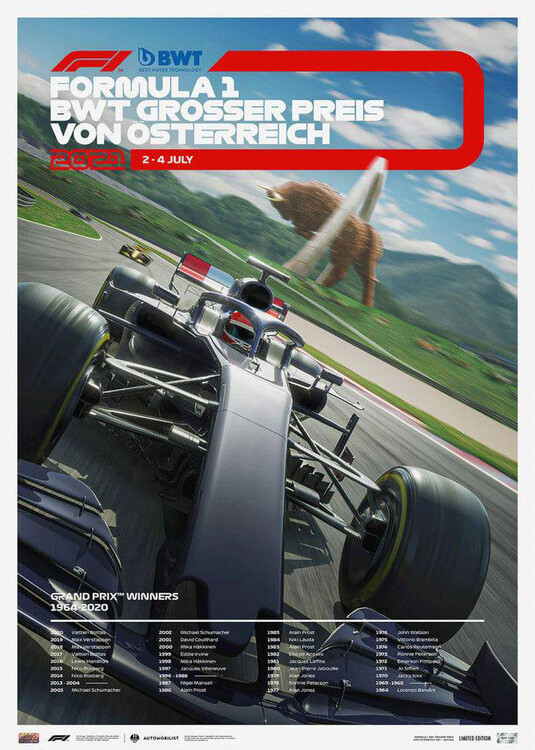 Εκτύπωση τέχνης Formula 1 Bwt Grosser Preis Von Österreich 2021 - Limited Edition