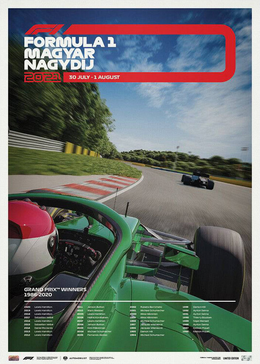 Εκτύπωση τέχνης Formula 1 Magyar Nagydíj 2021 - Limited Edition