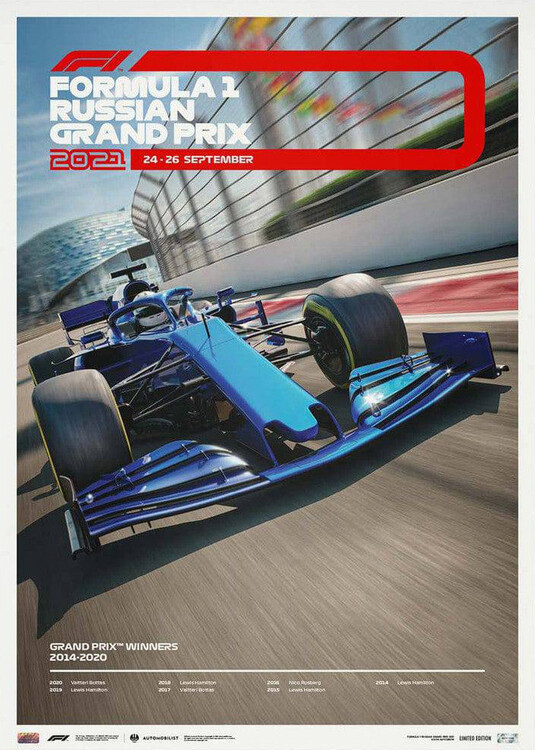 Εκτύπωση τέχνης Formula 1 Vtb Russian Grand Prix 2021 - Limited Edition