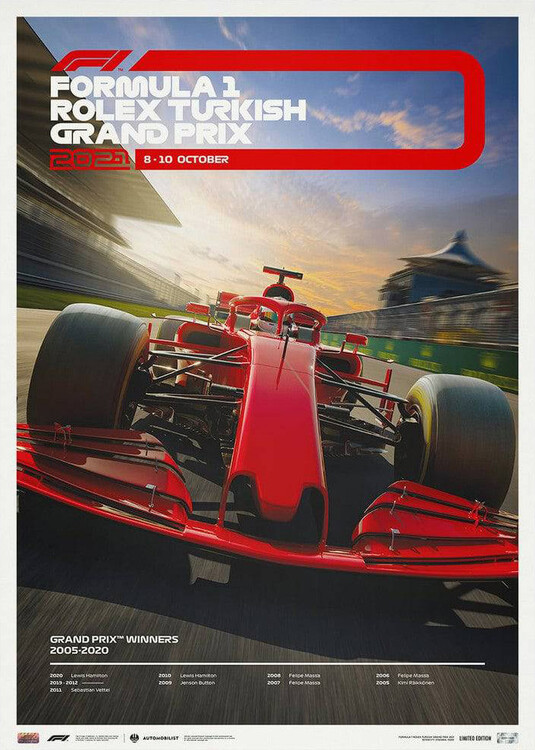 Εκτύπωση τέχνης Formula 1 Rolex Turkish Grand Prix - Limited Edition