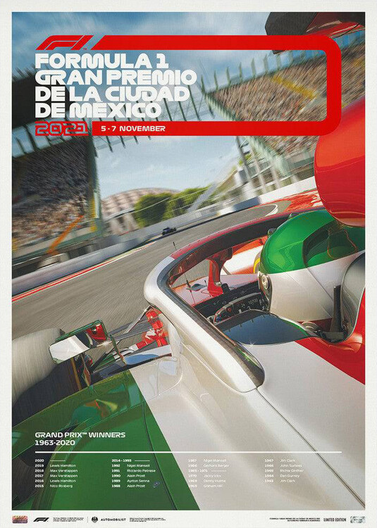 Εκτύπωση τέχνης Formula 1 - Gran Premio De La Ciudad De México - 2021 - Limited Edition
