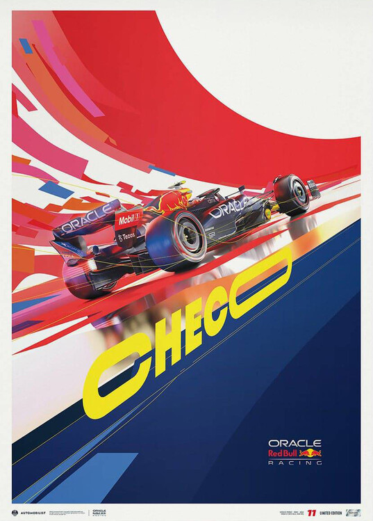 Εκτύπωση τέχνης Oracle Red Bull Racing - Sergio Pérez - 2022 - Limited Edition