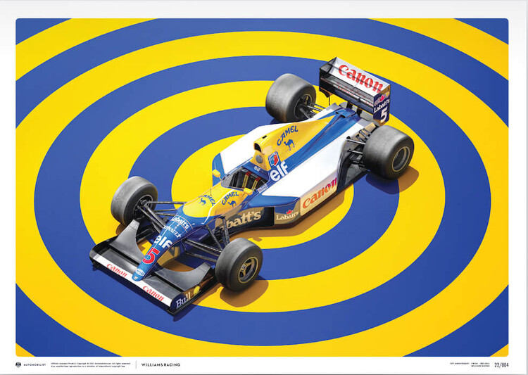 Εκτύπωση τέχνης Williams Racing - FW14B - F1® World Drivers' & Constructors' Champion - 1992 - Mini Poster
