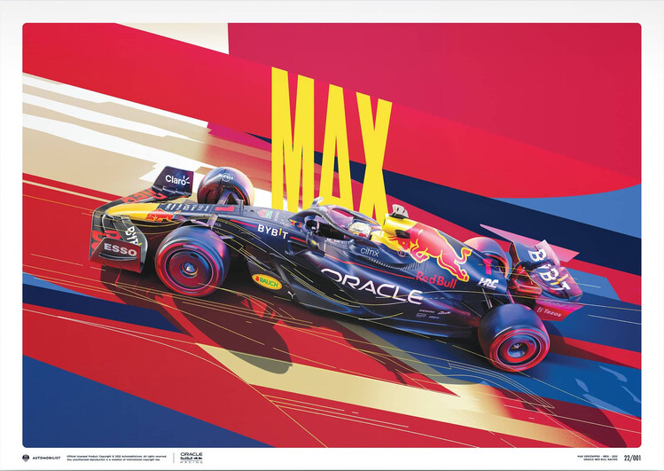 Εκτύπωση τέχνης Oracle Red Bull Racing - Max Verstappen - 2022 - Mini Poster