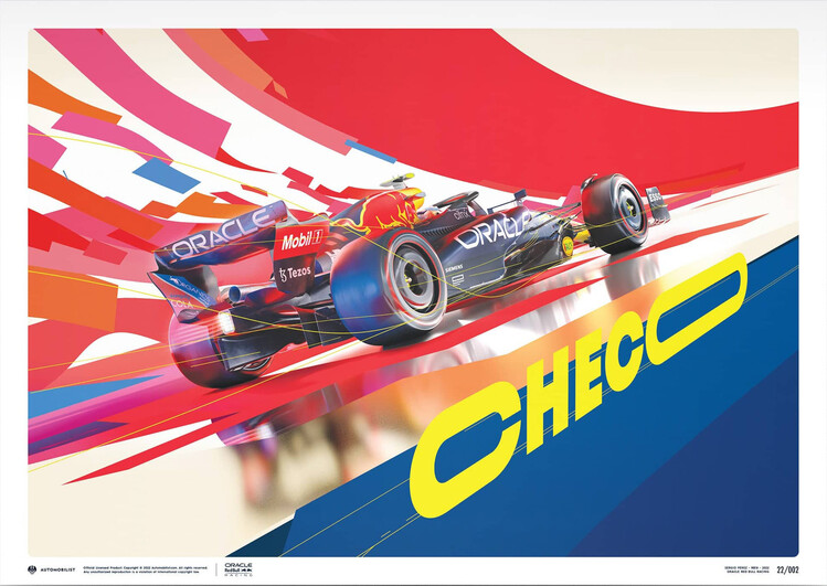Εκτύπωση τέχνης Oracle Red Bull Racing - Sergio Pérez - 2022 - Mini Poster