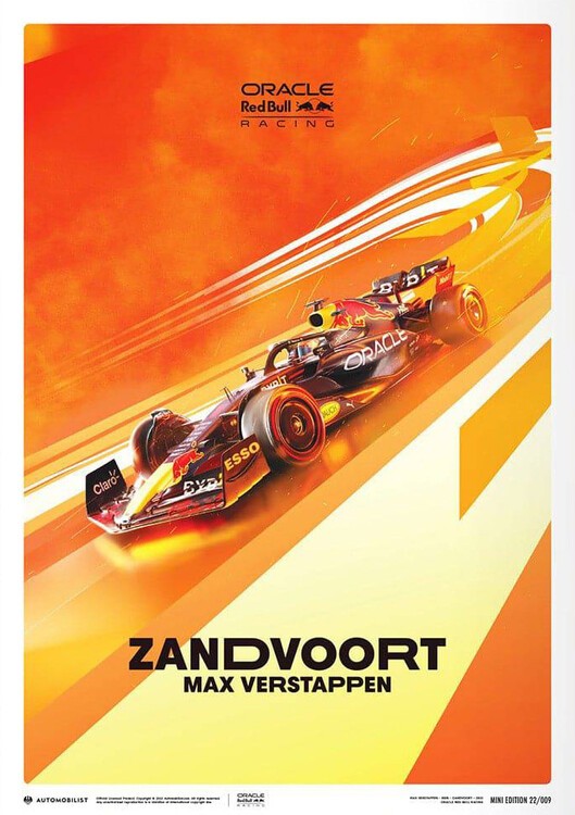 Εκτύπωση τέχνης Oracle Red Bull Racing - Max Verstappen - Dutch Grand Prix - 2022